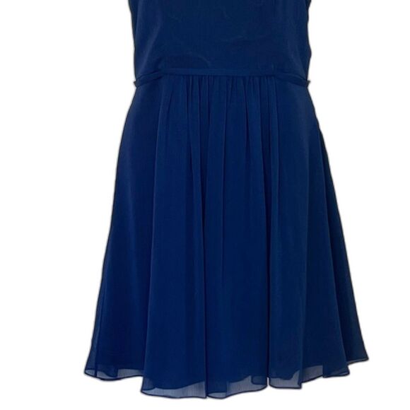 NWOT DAVIDS BRIDAL MARINE BLUE CHIFFON BRIDESMAID DRESS SIZE 10 W11082 - Picture 8 of 13